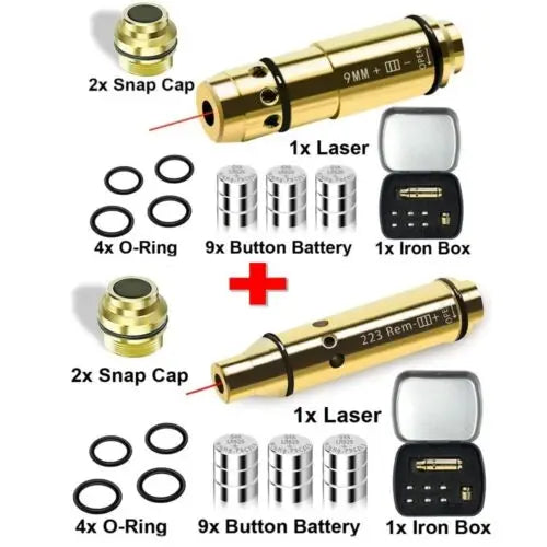 STONESKY 9mm/380ACP/40S&W High Performance Laser Training Bullet Dry Fire Cartridge Tactical Red Dot Laser