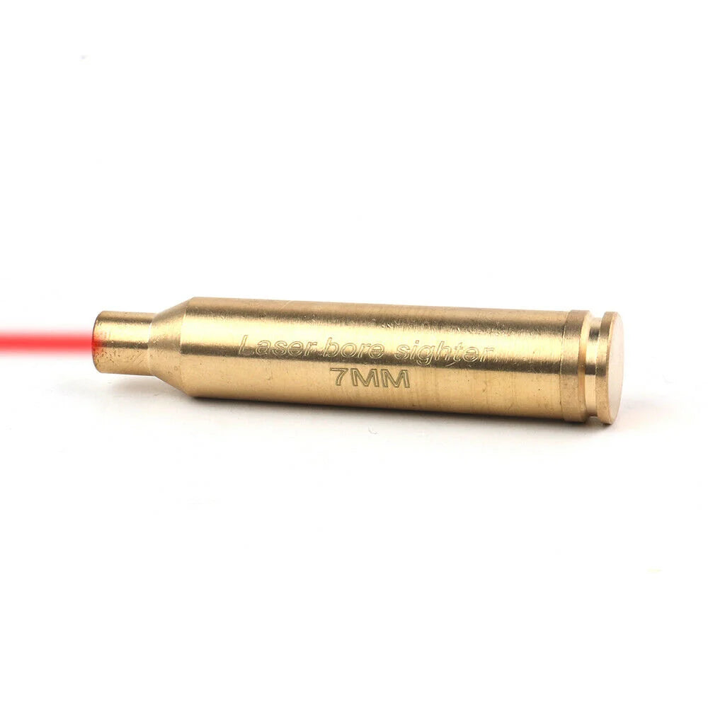 STONESKY Cartridge Red Dot Laser Bore Sighter Brass Bore Sighter 7MM Boresight Batteries laser potente