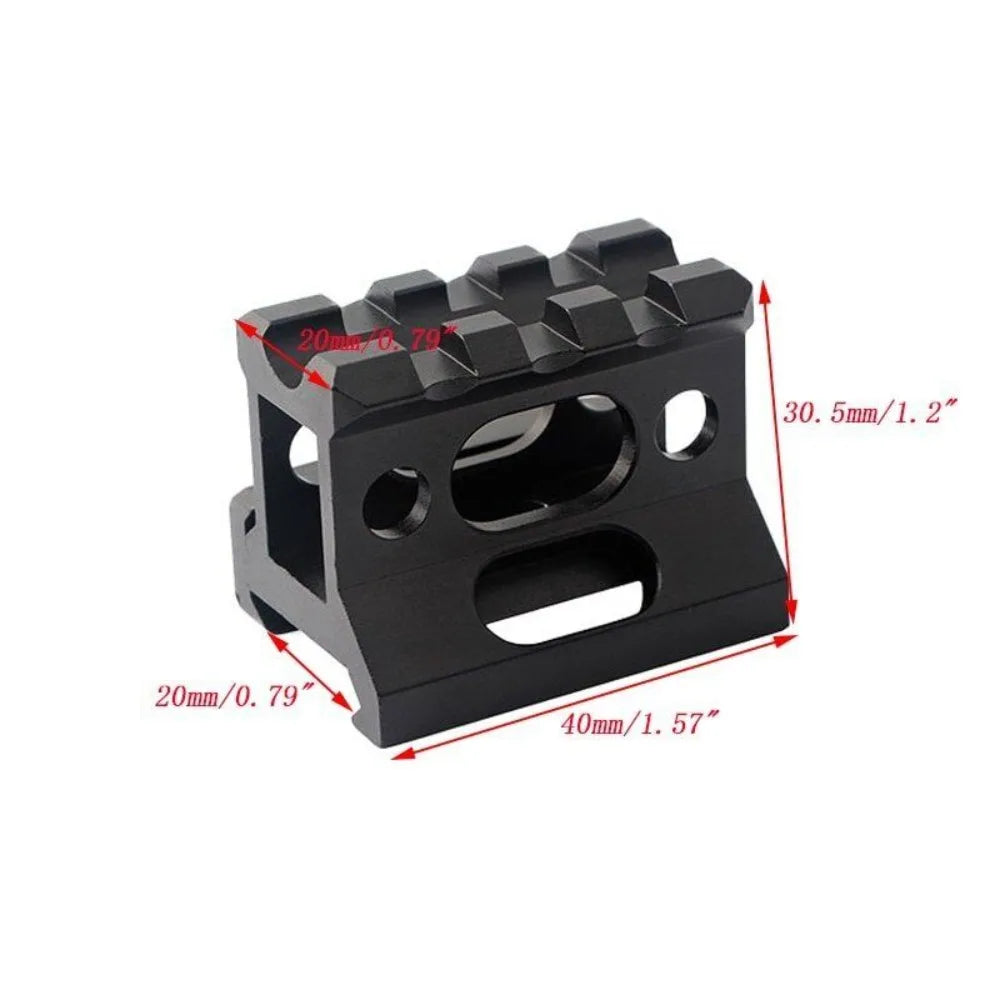 STONESKY High Hunting 1" Scope Riser Mount Fit 20mm Picatinny Rail for Optics Red Dot Sight