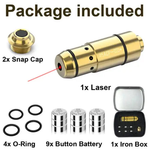 STONESKY 9mm/380ACP/40S&W High Performance Laser Training Bullet Dry Fire Cartridge Tactical Red Dot Laser