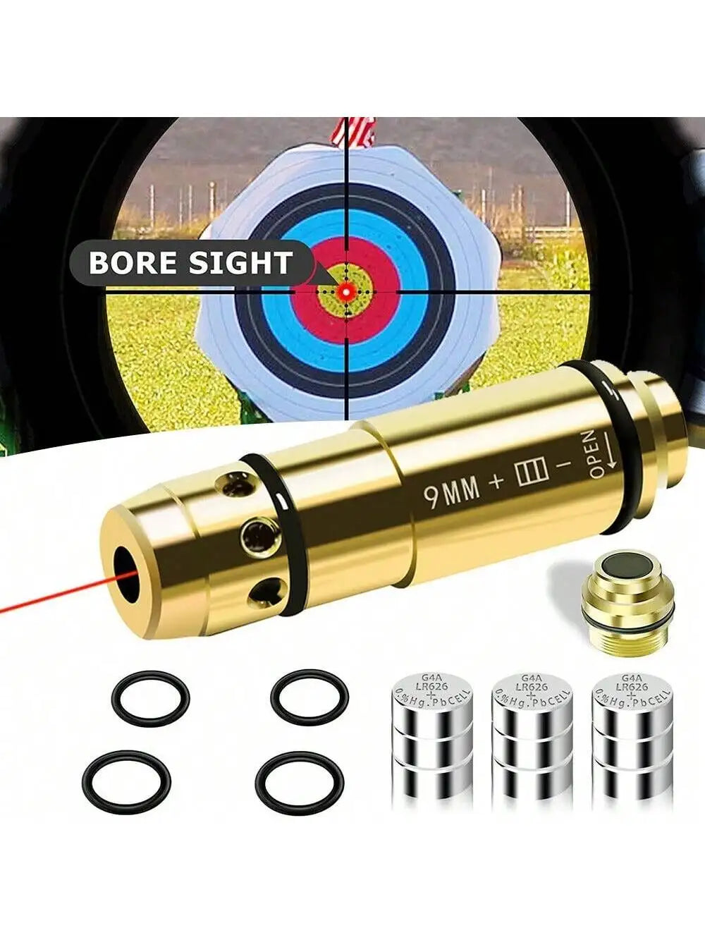 STONESKY Training 9mm Red Laser Bore Sight Cartridge Trainer Outdoor Dry Fire Shooting US