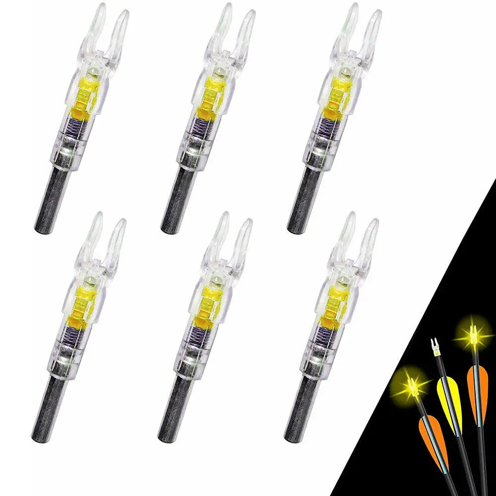 STONESKY 6Pcs LED Lighted Nock for Archery Arrows 6.2mm Inside Diameter For Compound Bow hunting