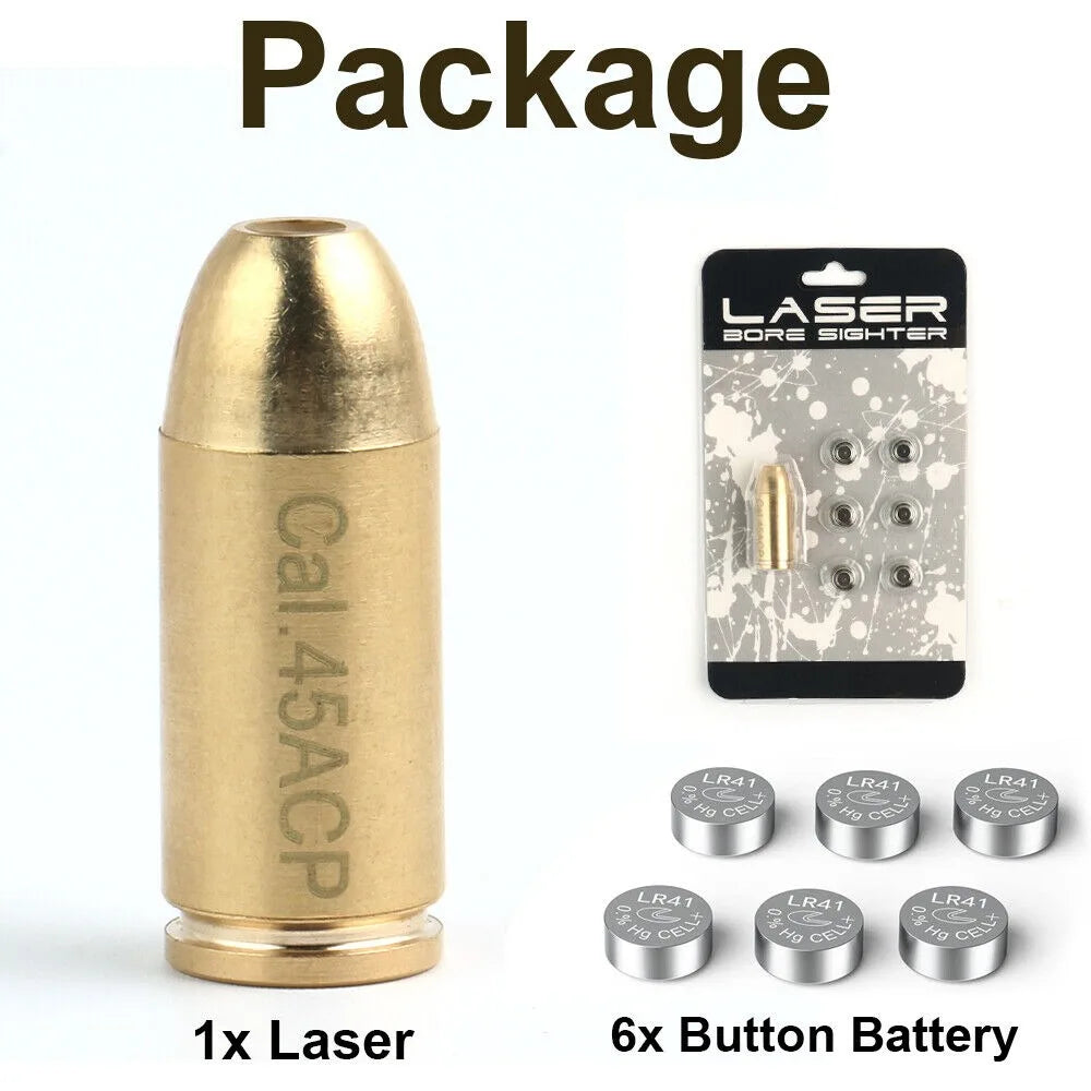 STONESKY CAL.45ACP/.45 Red Dot Laser Brass Bore Sighter Cartridge Boresight For Hunting thermal scope