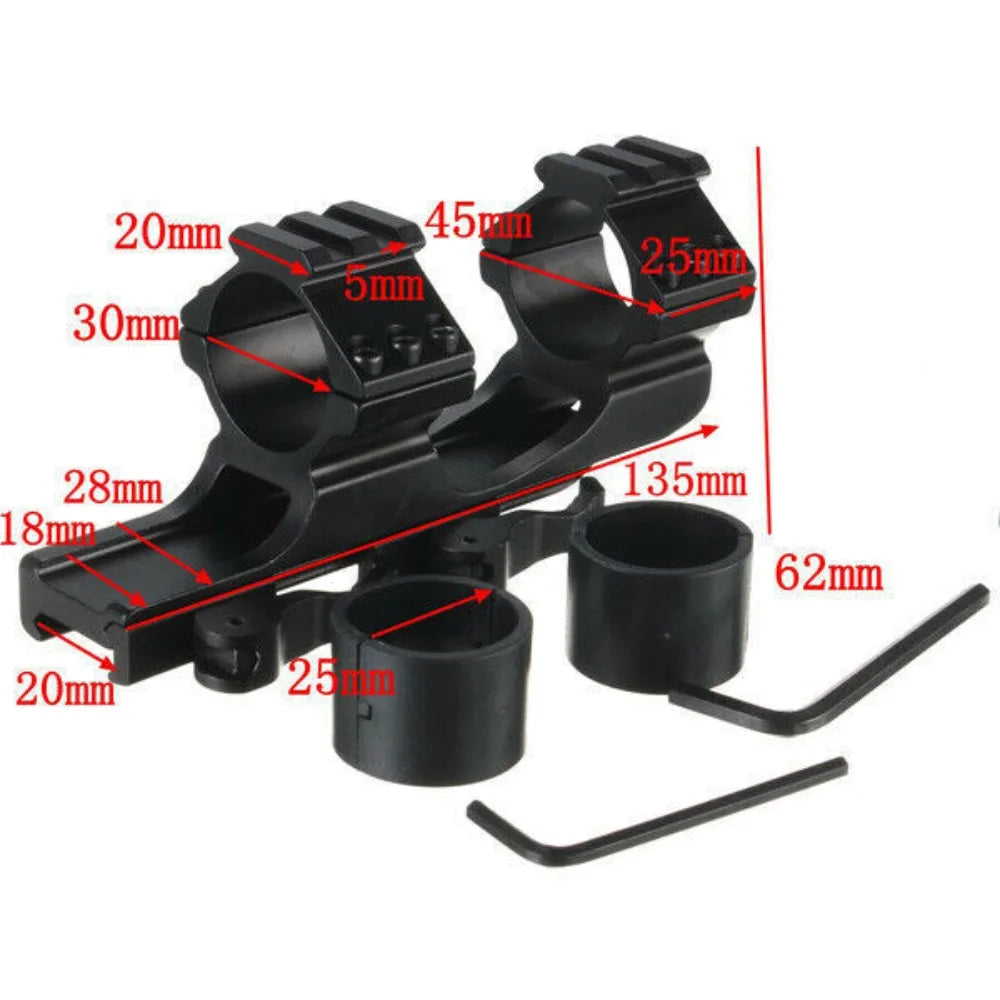 STONESKY RIFLE Quick Release One Piece Scope Mounts 1"/30mm QD Cantilever Picatinny Sight Rings