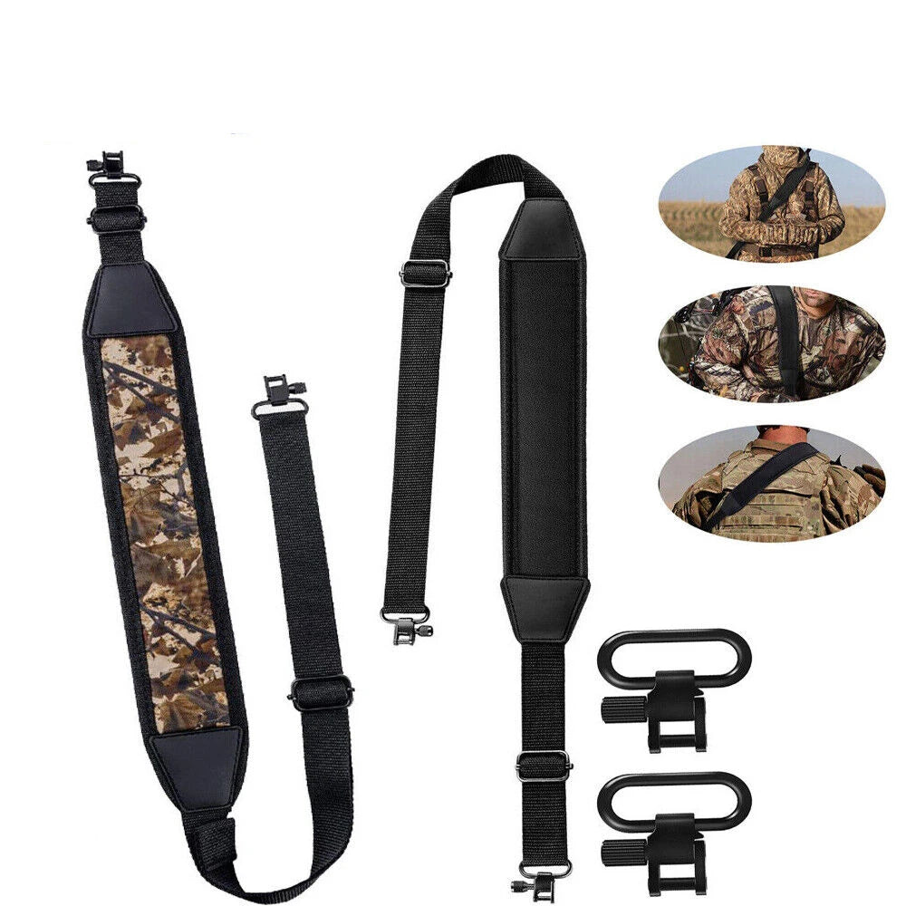 STONESKY Camouflage Two Point Rifle Gun Sling With Swivels Shoulder Padded For Hunting Strap