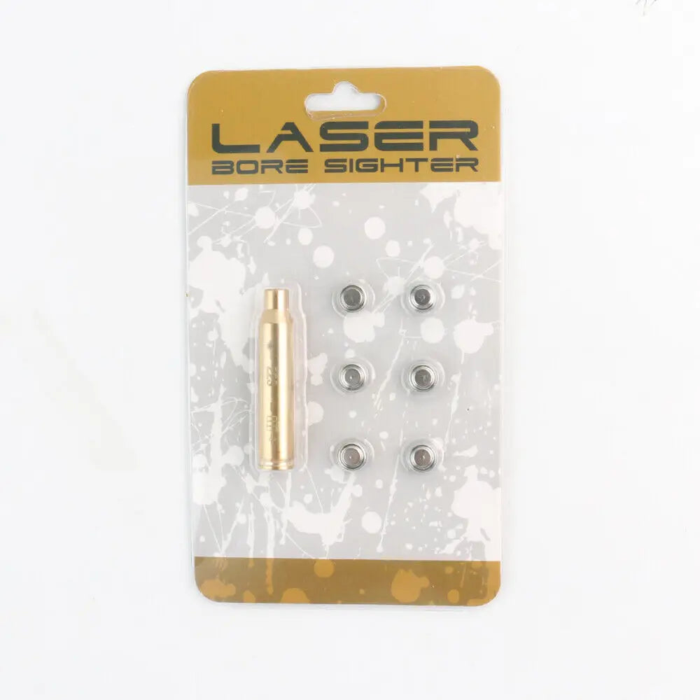 STONESKY Hunting Bore Sighter Sight 223Rem 5.56 Cartridge Red Laser  W/ LR41 Batteries