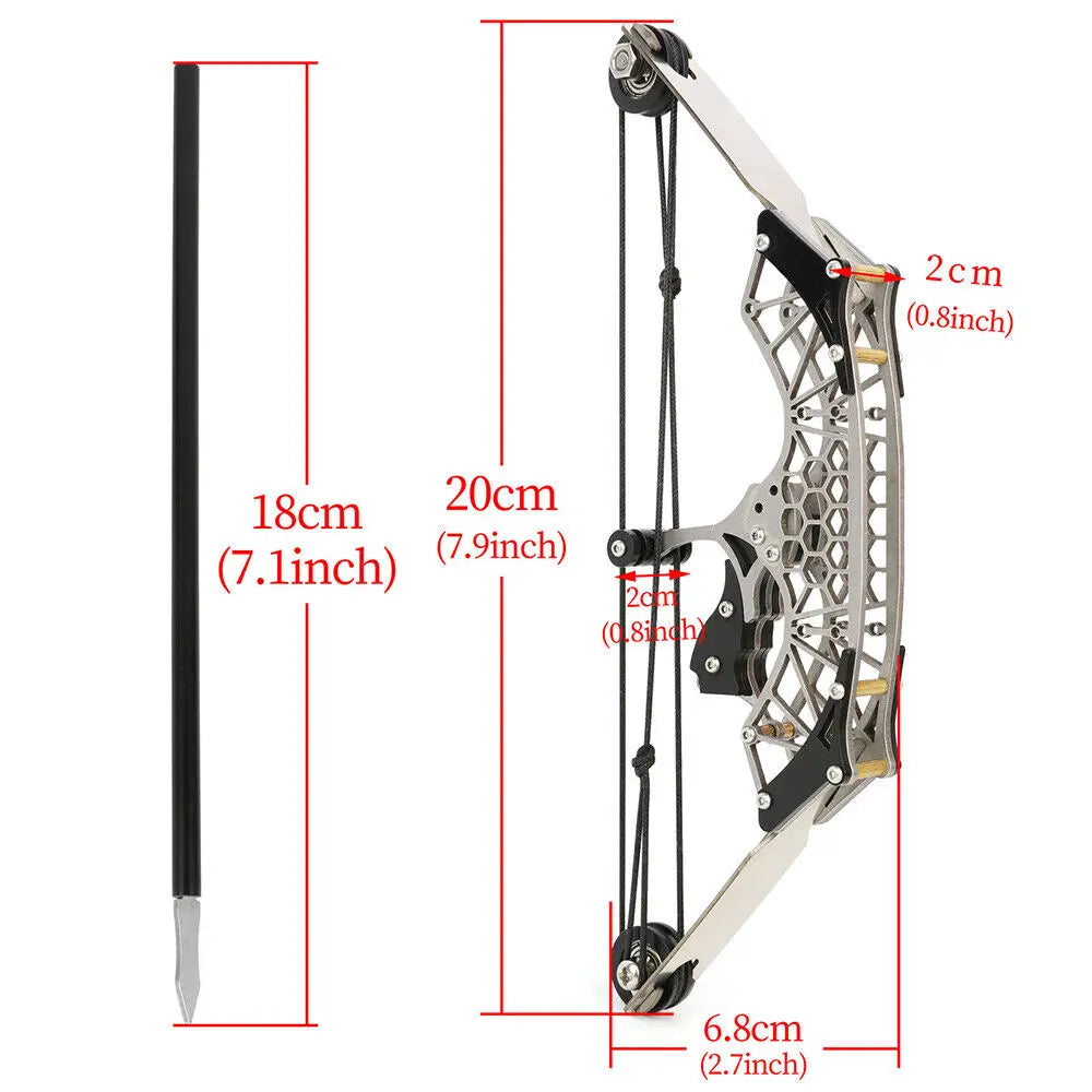 STONESKY 7.9in Mini Compound Bow Kit Arrows Target Shooting Archery Bow w/ 10 Pcs Arrows hunting accessories