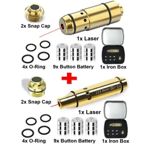 STONESKY 9mm/380ACP/40S&W High Performance Laser Training Bullet Dry Fire Cartridge Tactical Red Dot Laser