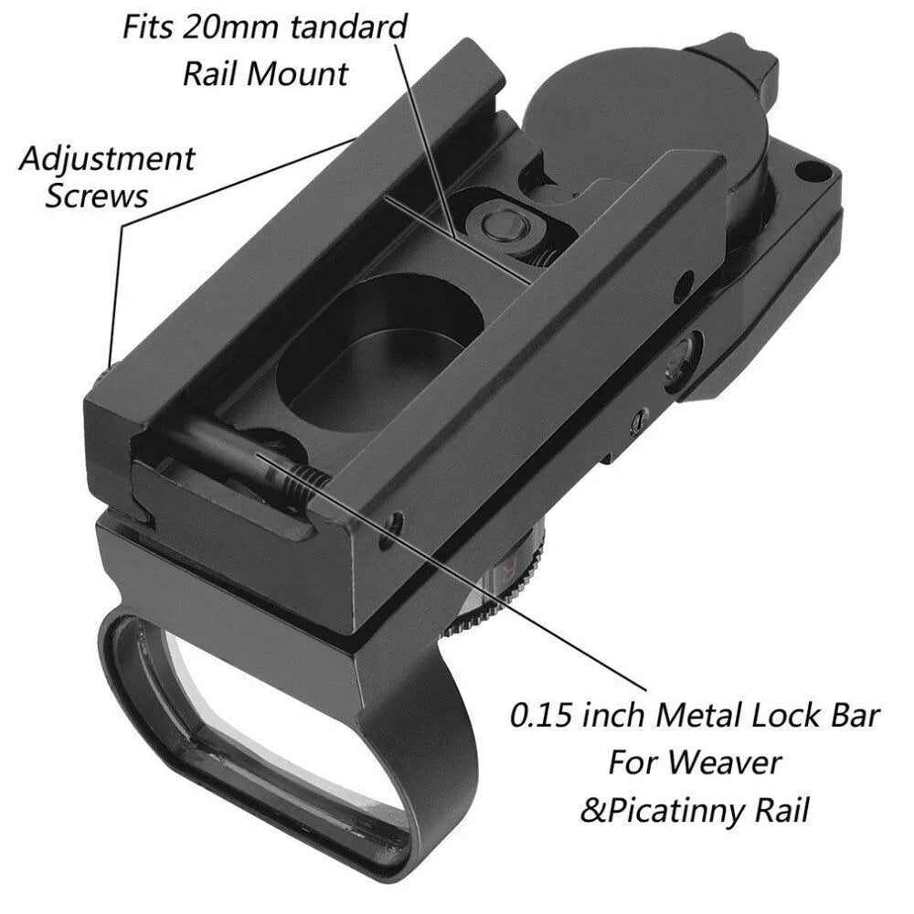 STONESKY Rifle Holographic Reflex Scope with Red and Green Dot Sight 4 Reticles for Picatinny Weaver