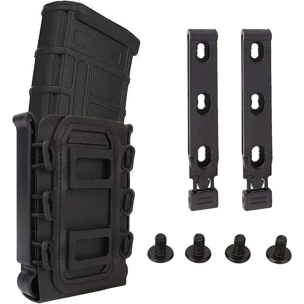 STONESKY Tactical 5.56mm 7.62mm Magazine Pouch with MOLLE Clip and Belt Clip Universal Mag Holder