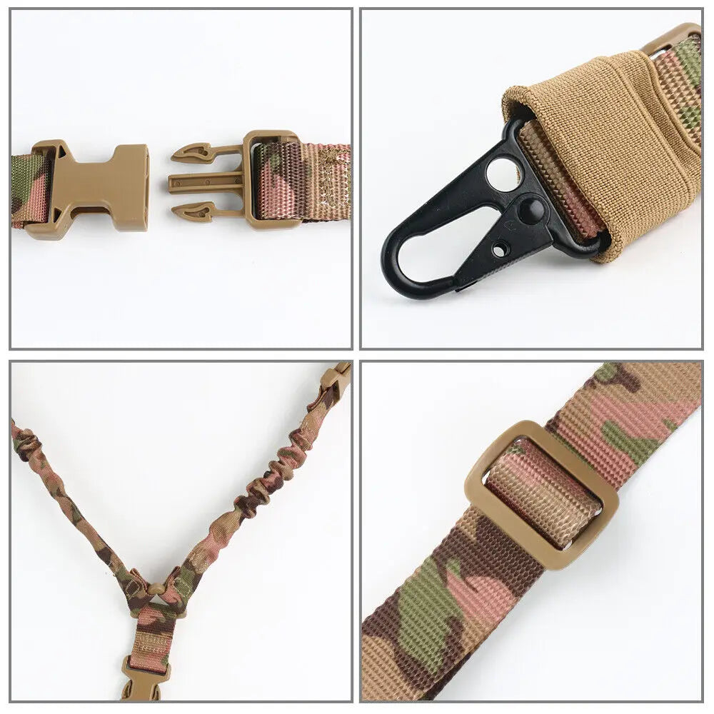 STONESKY Tactical Single Point Gun Sling Shoulder Strap Rifle Rope Belt with Metal Buckle Hunting accessories