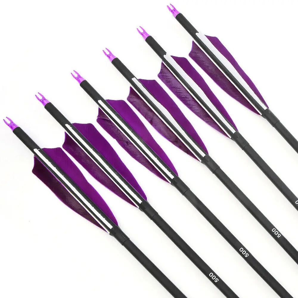 STONESKY 12Pcs 30" Carbon Arrows Archery Hunting Turkey Feather For Compound/Recurve Bow hunting bow