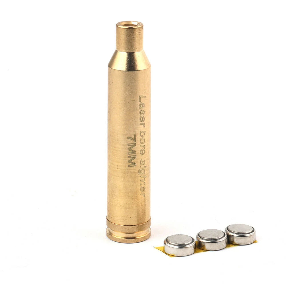 STONESKY Cartridge Red Dot Laser Bore Sighter Brass Bore Sighter 7MM Boresight Batteries laser potente