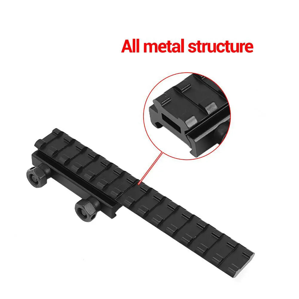 STONESKY Tactical Scope Mount Base Flattop Riser Extended Long Pour 20mm Picatinny Weaver Rail US