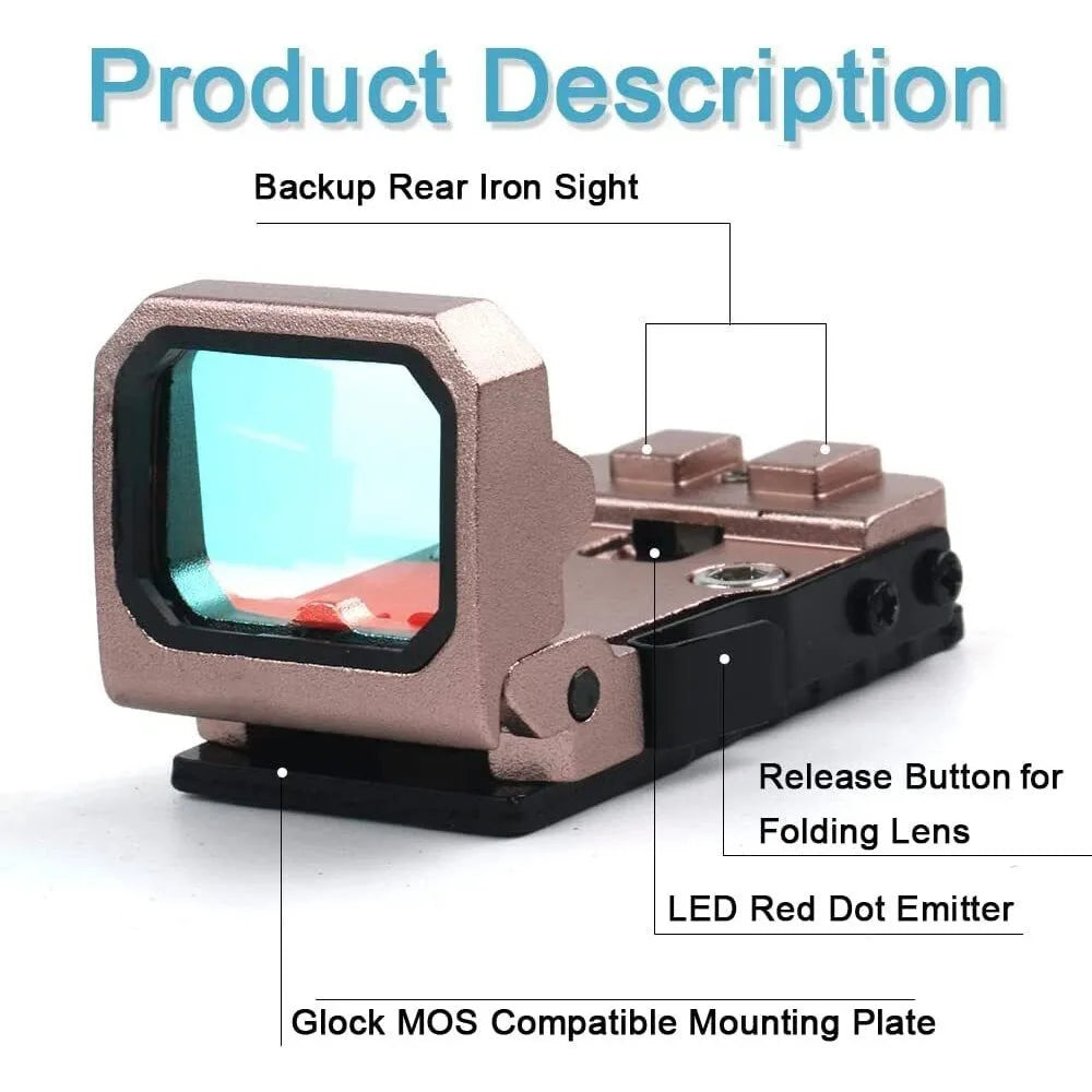 SOTNESKY Mini Folding Riflescopes with Holographic Reflex Sight and RMR Red Dot Sight for Precise Shooting