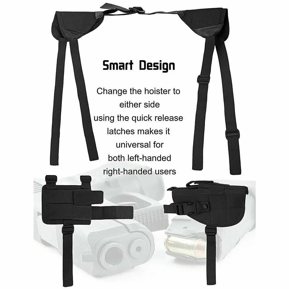 STONESKY Durable RIFLE Tactical Concealed Carry Shoulder Holster for Gun and Pistol with Double Magazine Pouch