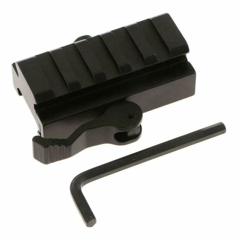 STONESKY 5-Slot Quick Release Detach QR QD 1/2" Riser Mount for 20mm Picatinny Rail - Compatible with Most Hunting Riflescopes