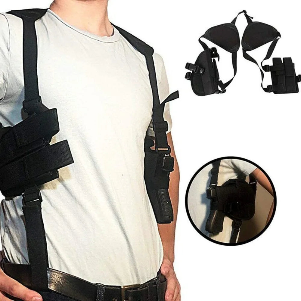 STONESKY Durable RIFLE Tactical Concealed Carry Shoulder Holster for Gun and Pistol with Double Magazine Pouch