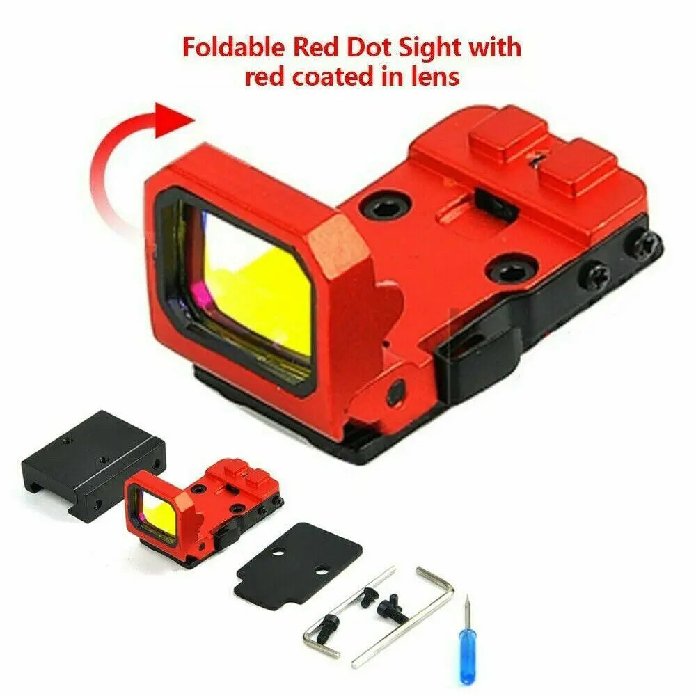 STONESKY Compact Foldable Tactical Red Dot Holographic Sight Reflex Scope for RIFLE, Pistol and Rifle Mini Sight with Large Field of View