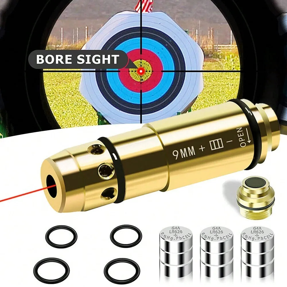 STONESKY Training 9mm Red Laser Bore Sight Cartridge Trainer Outdoor Dry Fire Shooting US