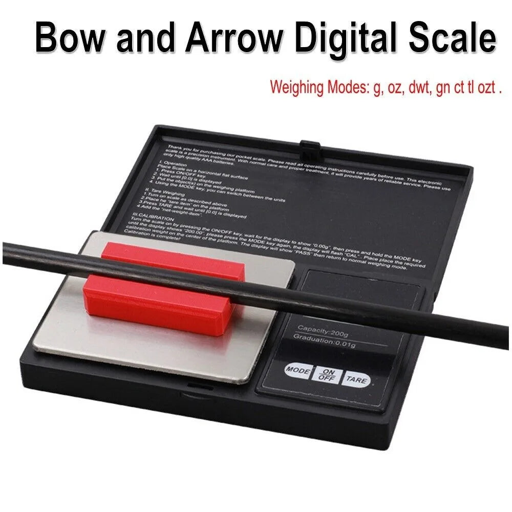 STONESKY Mini Portable Archery Draw Weight Scale Grain Scales Arrow Squaring Tool with Arrow Holder