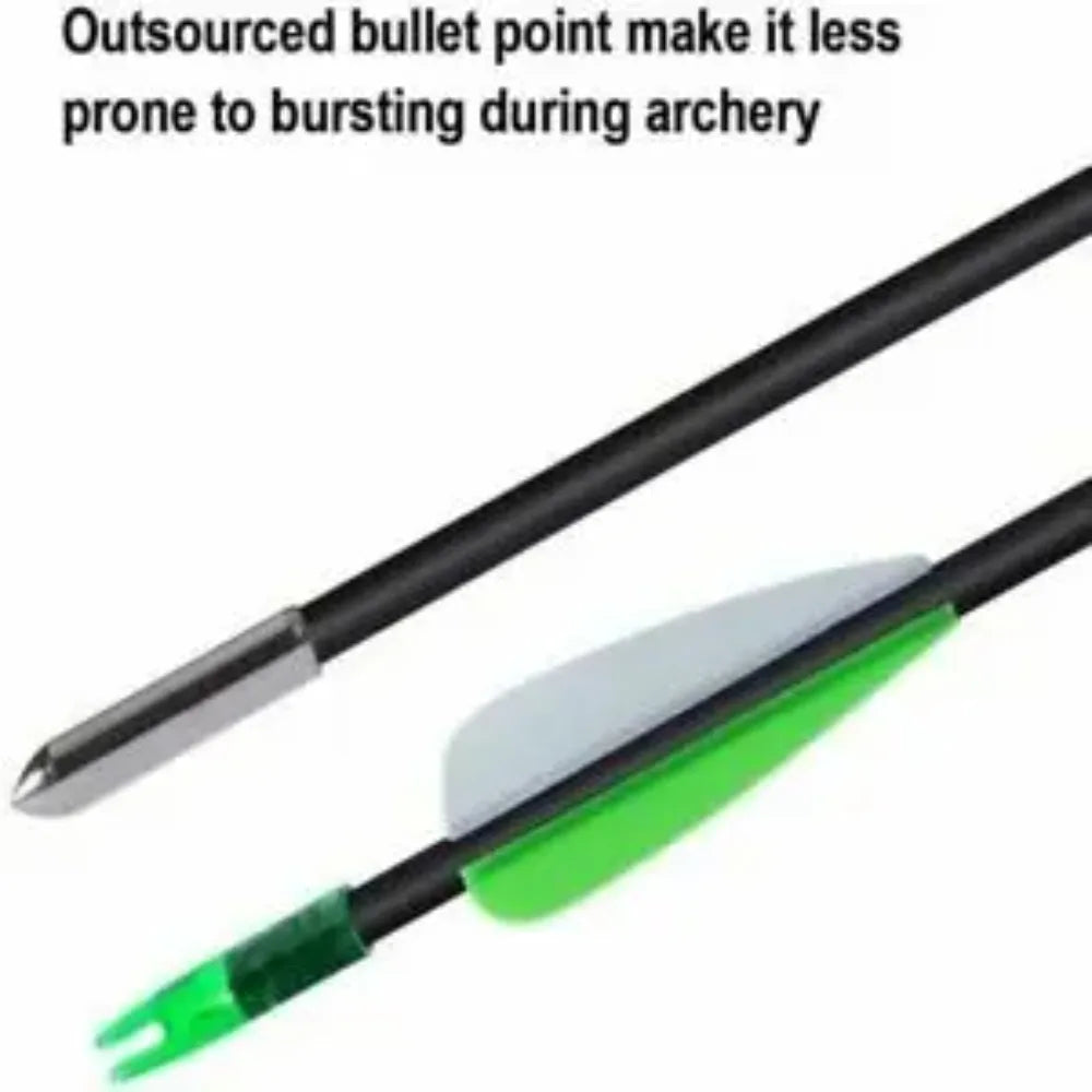 STONESKY High-Quality Fiberglass Arrows for Recurve Bow Hunting - Pack of 12 with 700 Spine and 30 inch Length