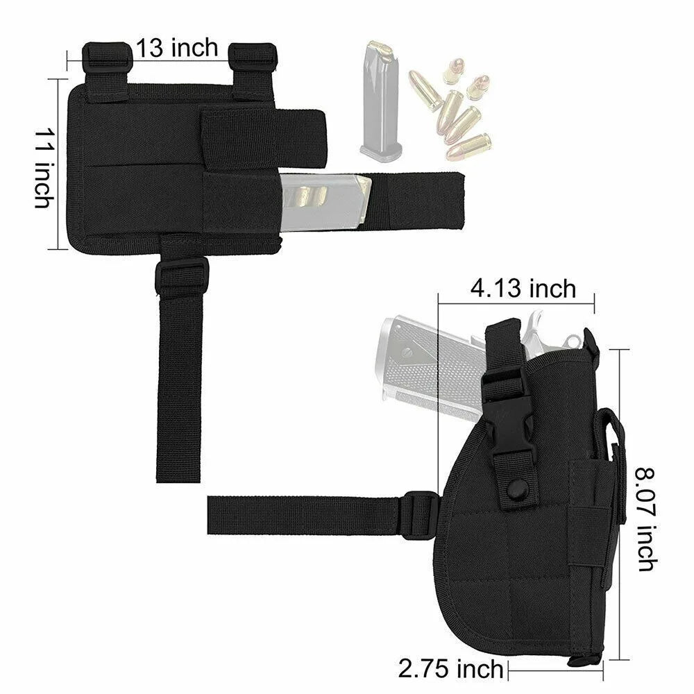 STONESKY Durable RIFLE Tactical Concealed Carry Shoulder Holster for Gun and Pistol with Double Magazine Pouch
