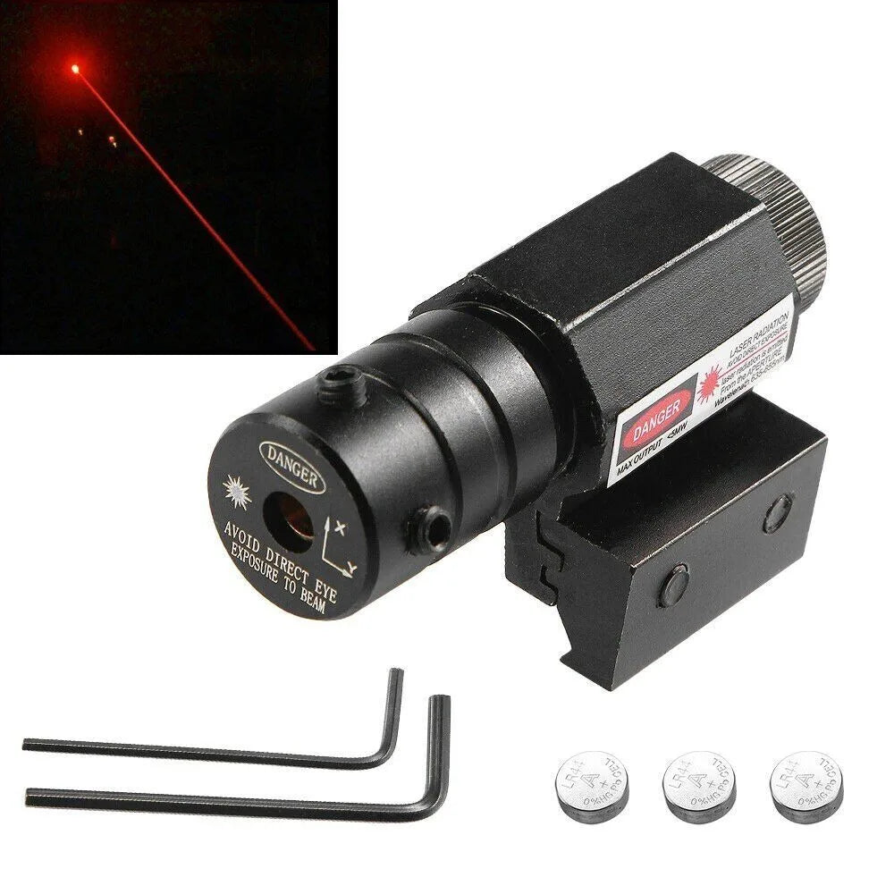 STONESKY Professional Tactical Red Laser Beam Dot Sight Scope Set for Gun Pistol with 11/20mm Weaver Rail Mount