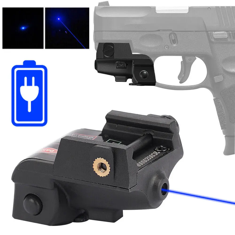 STONESKY Blue Laser Sigh Pistol Gun For Glock Pointer USB Rechargeable Beam 17 18c 19 26 riflescope