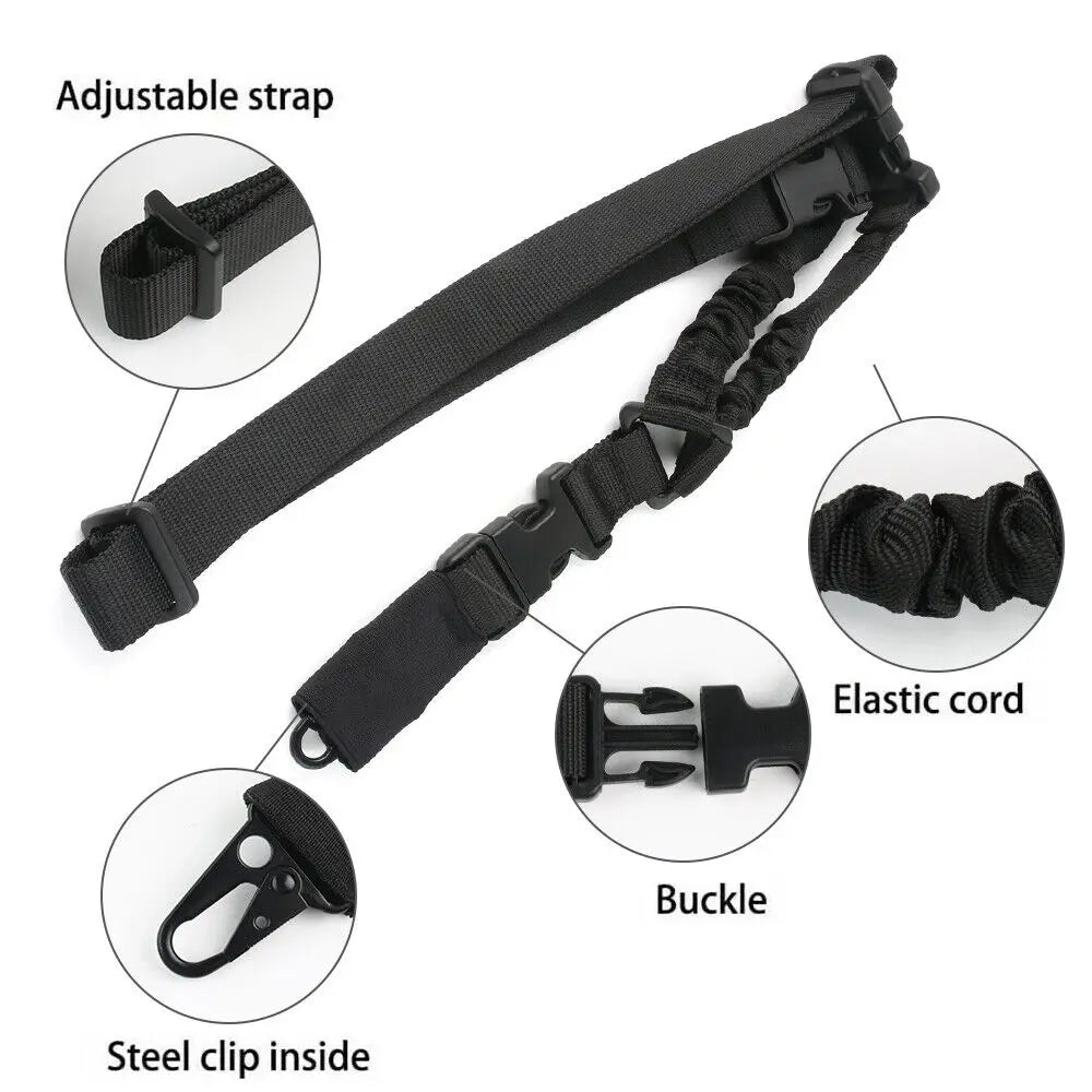 STONESKY Rifle One Single Point Sling Strap Rifle Gun Sling w/ QD Buckle&Shoulder Pad Hunting accessories