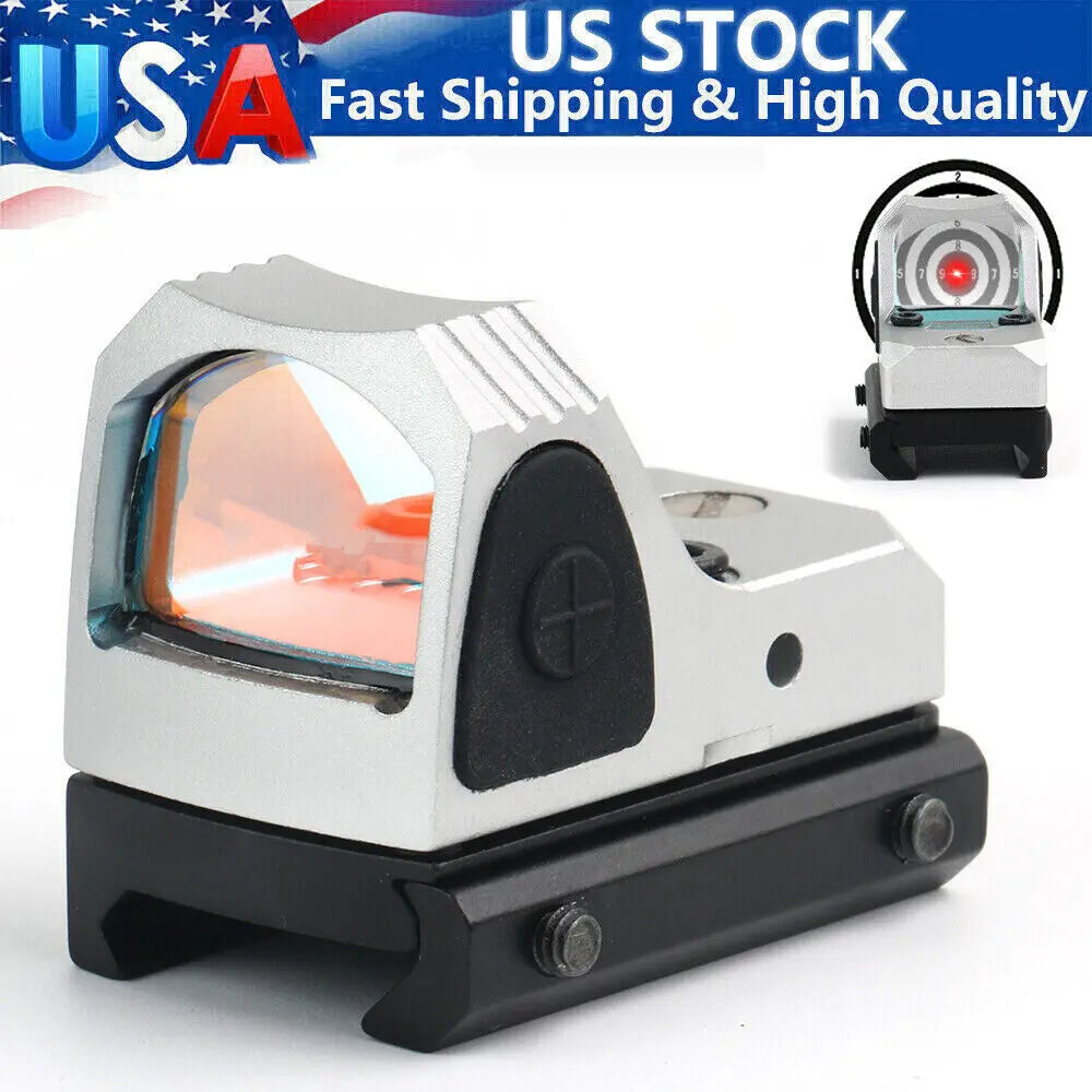 STONESKY High-performing RIFLE Tactical Red RMR Reflex Sight Scope for Glock Pistol with Weaver Picatinny Mount