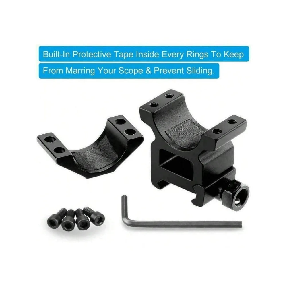 STONEKSKY Heavy Duty 1'' Inch Middle Profile Scope Rings for Riflescopes with Picatinny Weaver Mount - Pack of 2