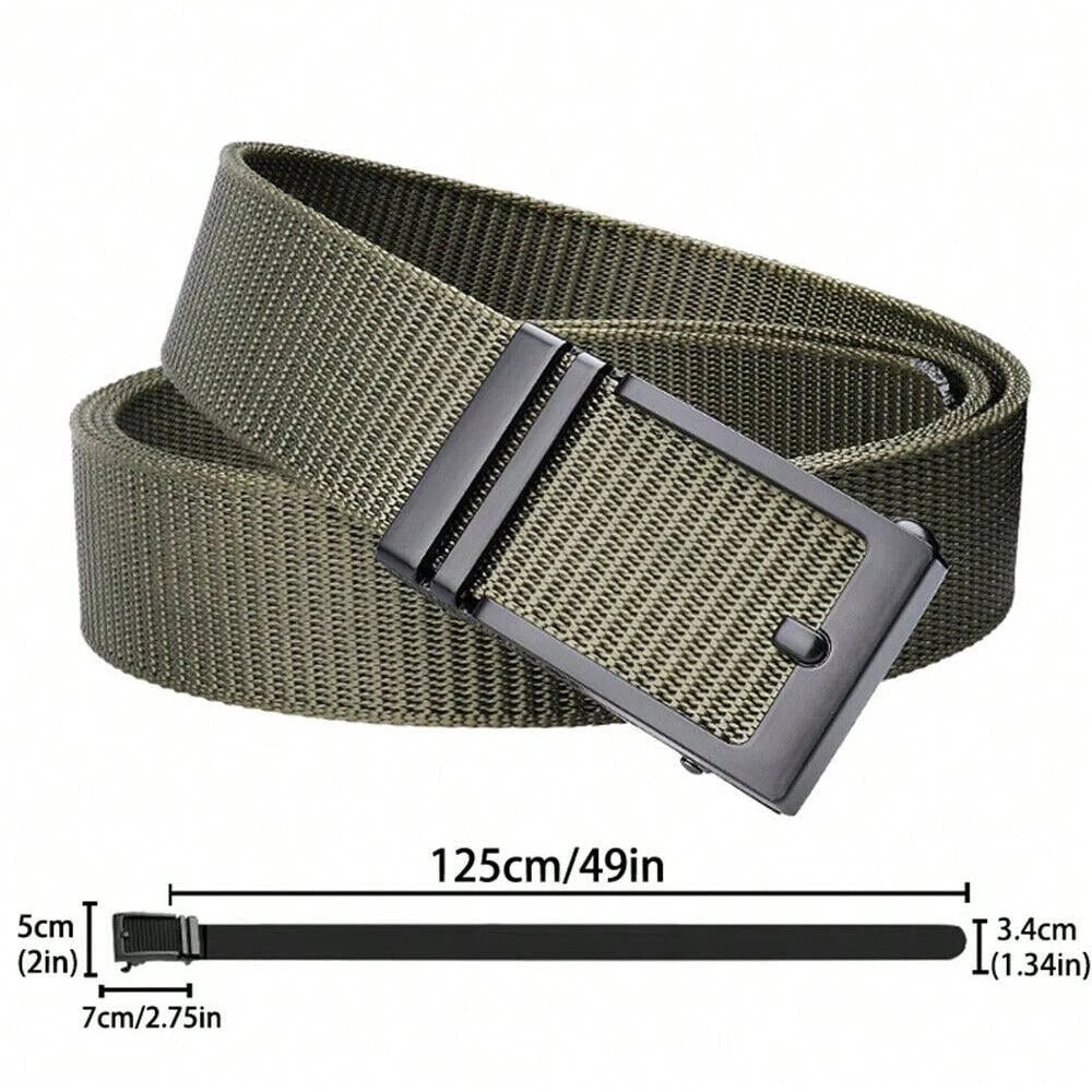 STONESKY Men's Belt Alloy Buckle Canvas Belt Adjustable Quick Release Gun Belt Outdoor Military