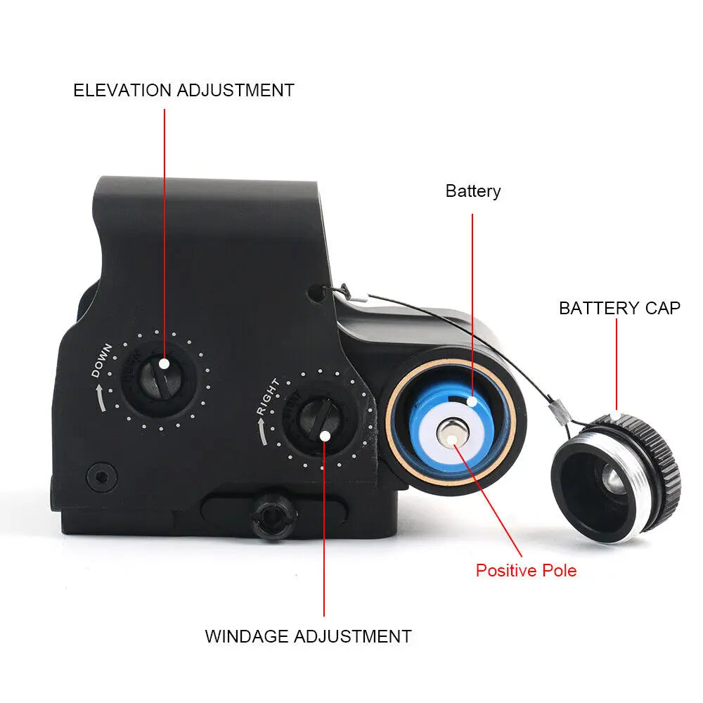 STONESKY Easy to Use Tactical Holographic 558 Sight Red Green Dot Collimator Scope For Any 20mm Rail