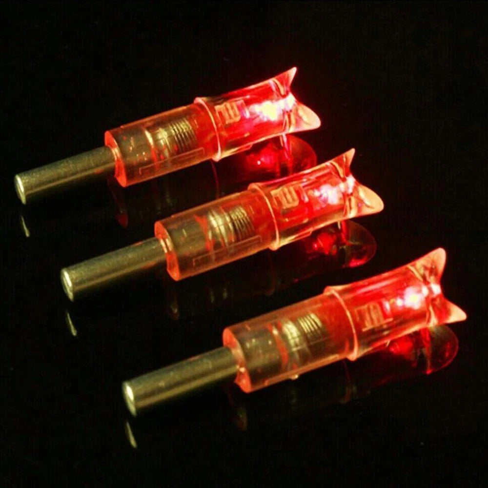 STONESKY 6PCS Red LED Lighted Nocks for Bolts 297-302 Crossbow Bolts ID 300''/7.62mm Hunting Arrow