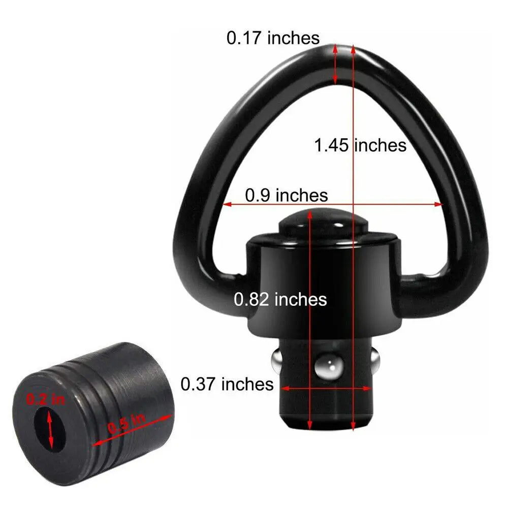 STONESKY Tactical Push Button Mount Adapter with Sling Swivel for Shotgun Rifle, QD Quick Detach Release