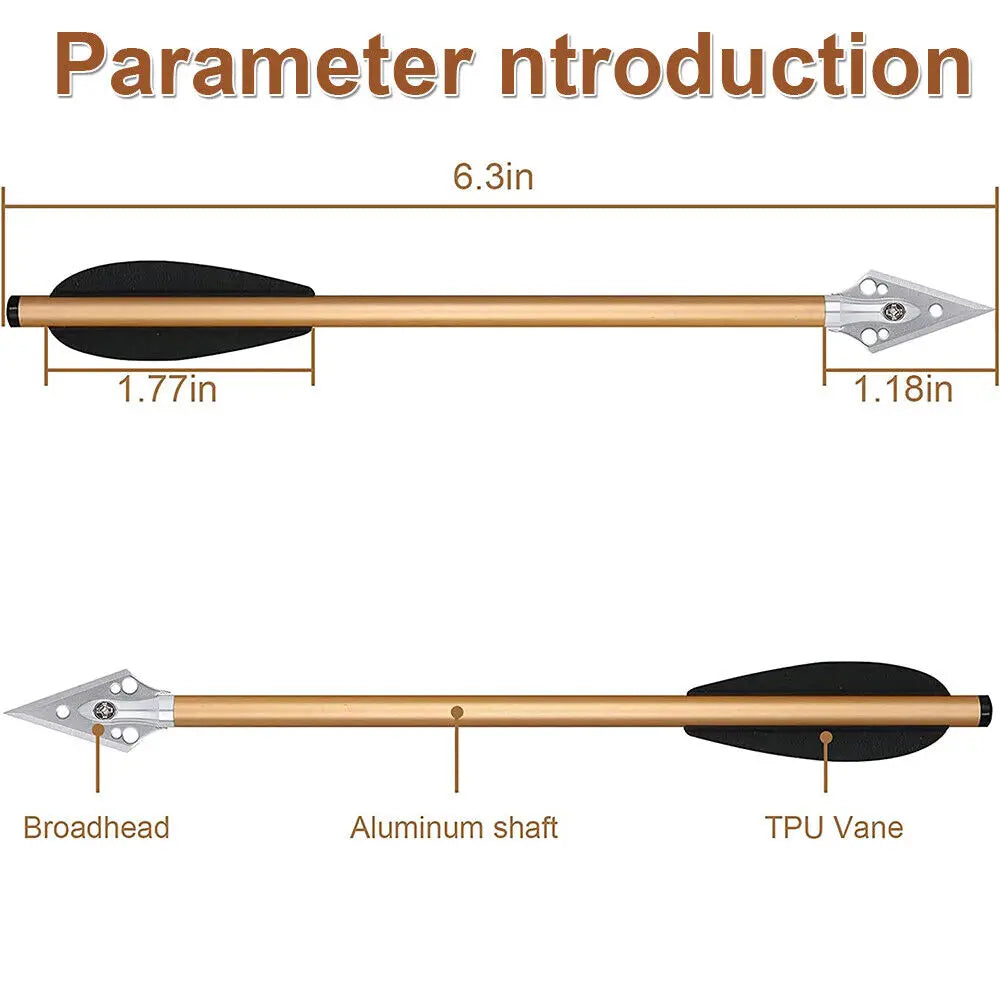 STONESKY 12Pcs Aluminium Crossbow Bolts Blade Arrows Hunting For Mini Pistol Crossbow hunting accessories