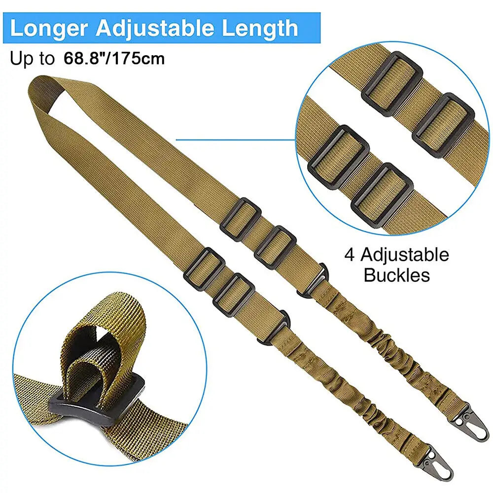 STONESKY 2 Point Adjustable Rifle Strap & 2Pcs M-LOK Quick Release QD Sling equipamentos para