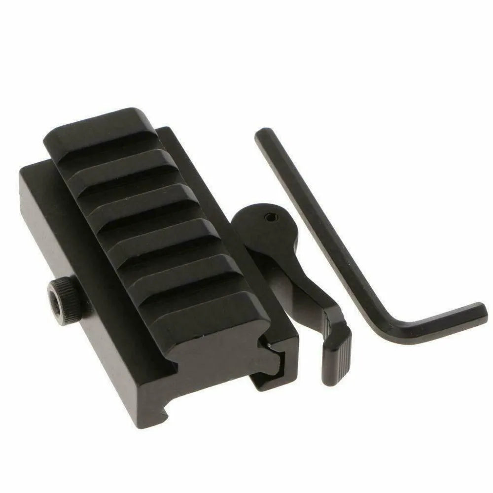 STONESKY 5-Slot Quick Release Detach QR QD 1/2" Riser Mount for 20mm Picatinny Rail - Compatible with Most Hunting Riflescopes