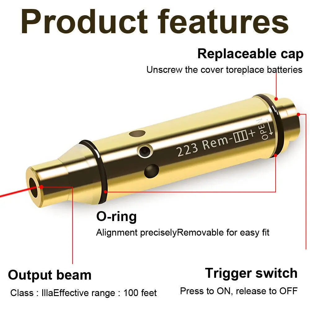 STONESKY Tactical Hunting Riflescopes 223REM with Red Bore Sight and Dry Firing Snap Caps for Shooting Practice and Firearm Training