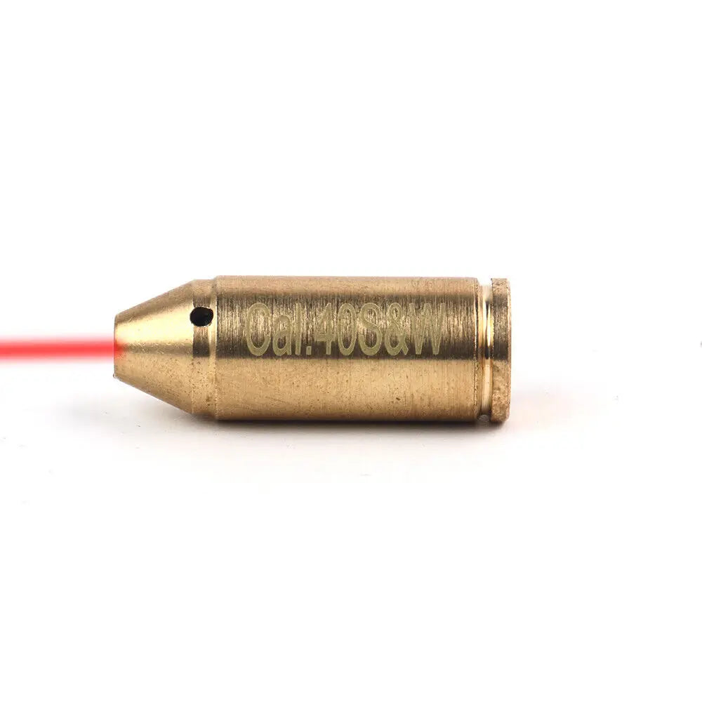 STONESKY 40 S&W Laser Boresighter Brass 2X Battery 40 Cal In-Chamber Red Dot Bore Sighter For Hunting