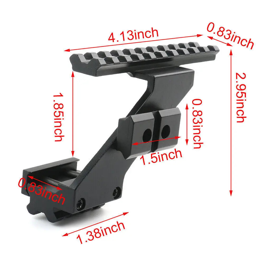 STONESKY Tactical Pistol Handgun Scope Mount with Red Green Dot Laser and Weaver Rails for Hunting