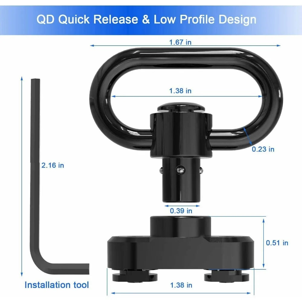 STONESKY Riflescope Accessory: Adjustable 2 Point Sling with Mountable M-Lok QD Swivels