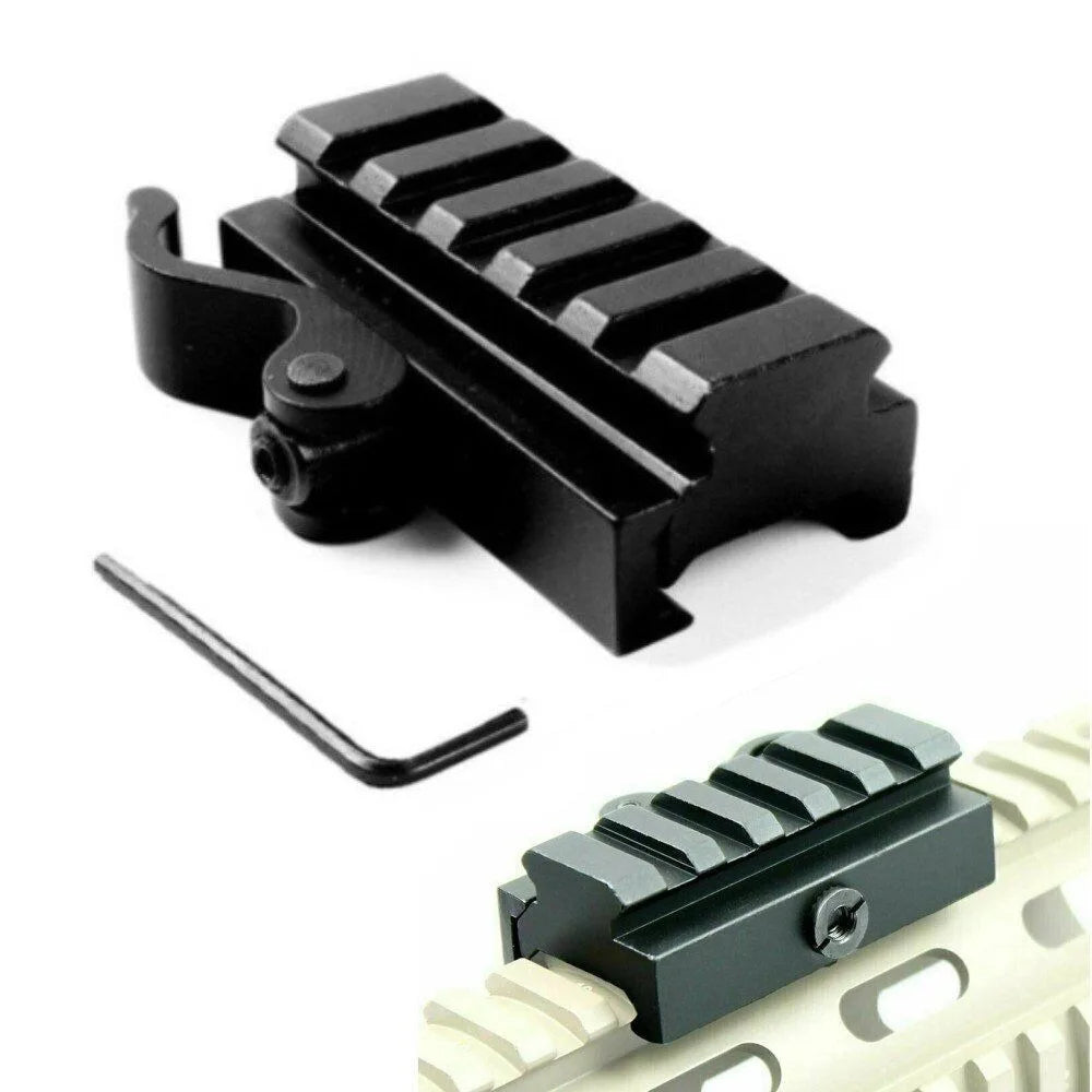 STONESKY 5-Slot Quick Release Detach QR QD 1/2" Riser Mount for 20mm Picatinny Rail - Compatible with Most Hunting Riflescopes