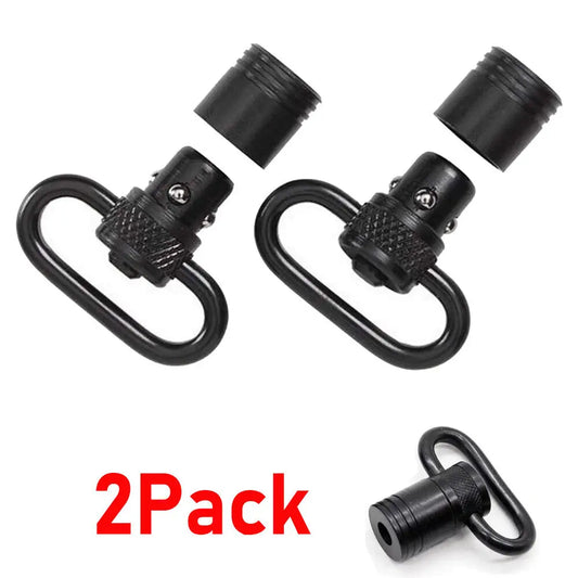 STONESKY 2Pcs 1.25" QD Push Button Swivels Quick Detach Sling Swivels with Adaptor Base night vision scope