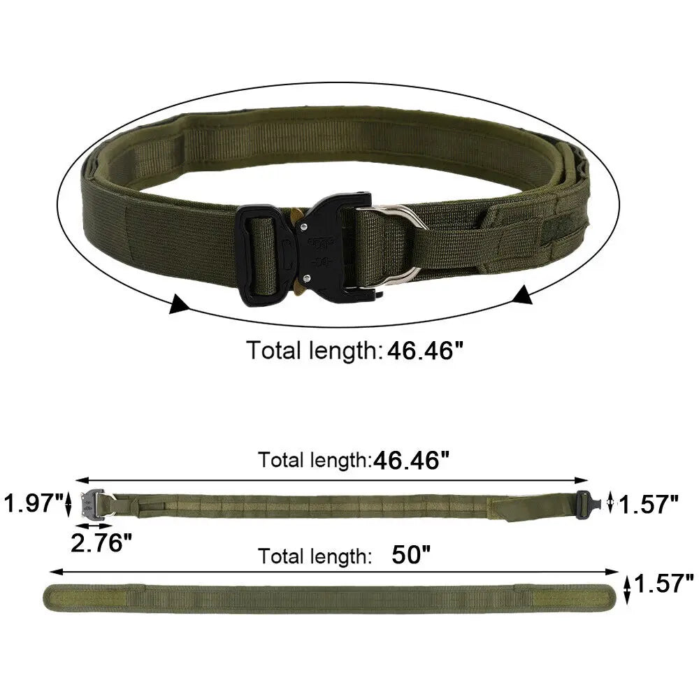 STONESKY RIFLE Hunting Waistband - 44-inch Tactical Belt with Alloy Buckle and Quick Release