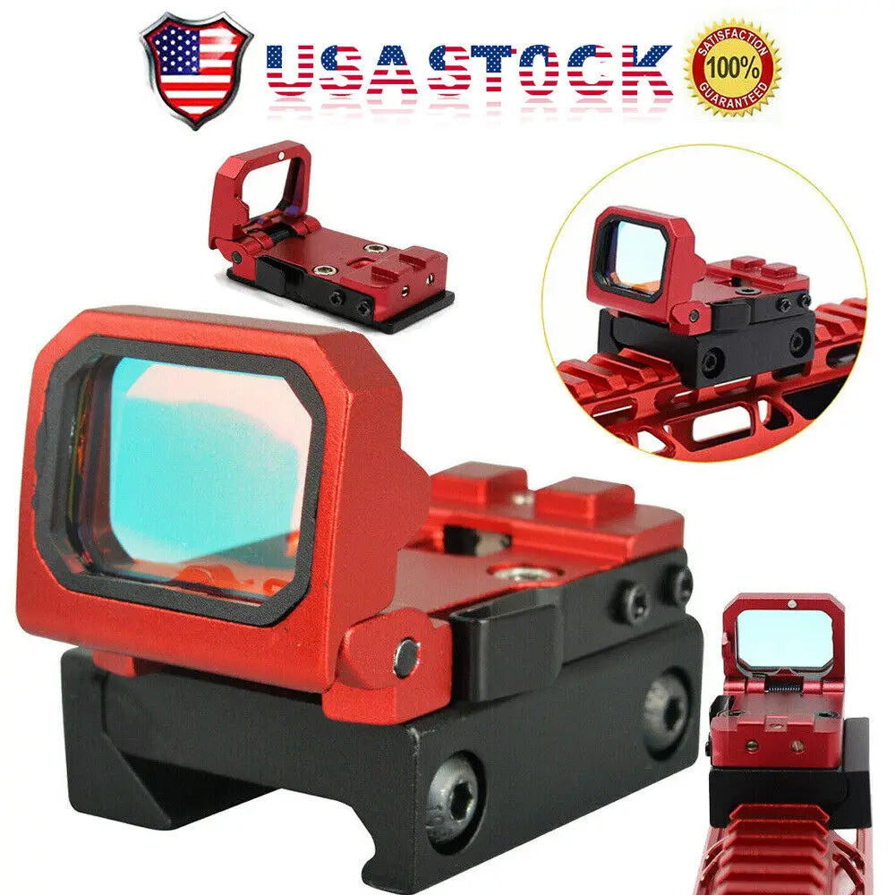 STONESKY Compact Foldable Tactical Red Dot Holographic Sight Reflex Scope for RIFLE, Pistol and Rifle Mini Sight with Large Field of View
