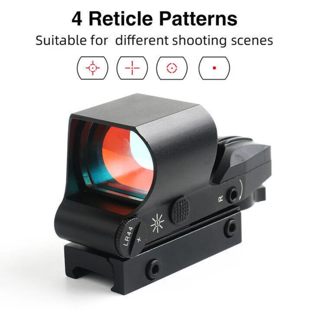 STONESKY Premium Quality RIFLE Tactical Red Dot Sight Reflex Sight Multiple Reticle System 20mm Picatinny Rail for Hunting