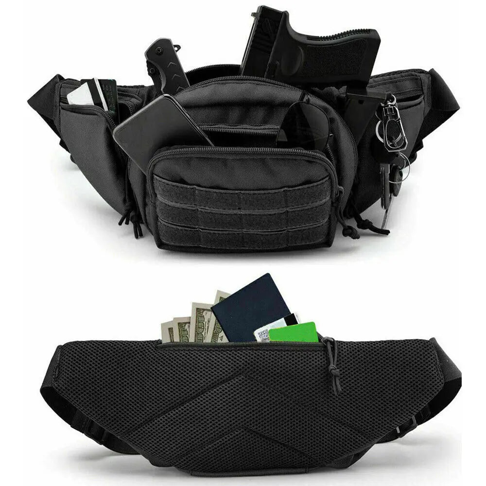 STONESKY Tactical Waist Bag Concealed Gun Carry Pouch Military Pistol Holster Fanny Pack Holster Bag