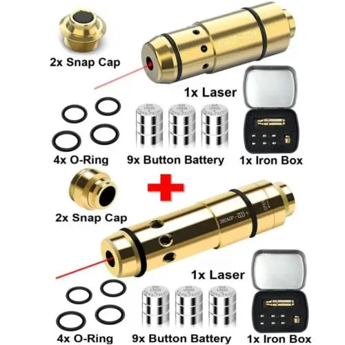 STONESKY 9mm/380ACP/40S&W High Performance Laser Training Bullet Dry Fire Cartridge Tactical Red Dot Laser